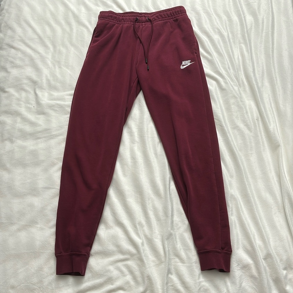 Burgundy Nike Sweatpants
